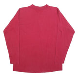 LEE Mens Red Classic Long Sleeve Crew Neck T-Shirt M Cotton Blend