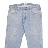 LEVI'S 501 Mens Jeans Blue Classic Straight Denim Medium W40 L25 Button Closure