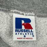 Russell Athletic College Sweatshirt - Small Gray Cotton Blend