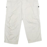 BONUS TRACK Mens Cotton White Regular Fit Straight Leg Trousers W34 L26 Casual