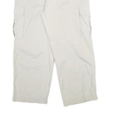 BONUS TRACK Mens Cotton White Regular Fit Straight Leg Trousers W34 L26 Casual