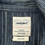 Sonofloong Striped Short Sleeve Shirt - 2XL Blue Linen