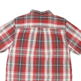 THE NORTH FACE Mens Red & Grey Plaid Shirt L Cotton Blend Buttoned Casual