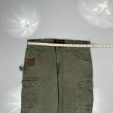 Wrangler Cargo Trousers - 38W 30L Green Cotton