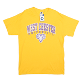 NEW AGENDA Mens Yellow West Chester University Graphic T-Shirt L Short Sleeve