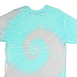 GILDAN Mens Blue & White Myrtle Beach Tie Dye T-Shirt M Short Sleeve Crew Neck