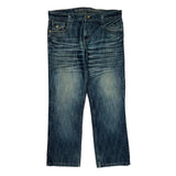 Guitar Embroidery Unbranded Hip Hop Jeans - 36W 30L Blue Cotton Blend