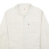 LEVI'S Mens White Cotton Shirt M Casual Long Sleeve Button Pocket Classic