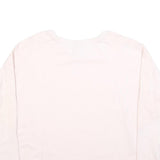 PUMA Womens White Crew Neck Sweatshirt S Cotton Blend Lightweight Pullover