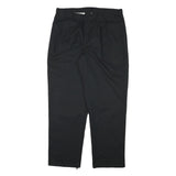 DICKIES Mens Relaxed Black Cotton Blend Zip Trousers W36 L31 Workwear Comfort