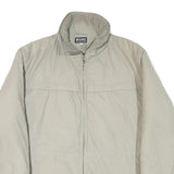 LOTTO Mens Beige Polyester Blend Zip Jacket XL Plain Lightweight Sports