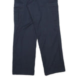 DICKIES Mens Regular Navy Blue Cotton Blend Zip Trousers W30 L31 Cargo Pocket