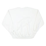 Mens White Sweatshirt XL Crew Neck Cotton Blend USA Flag Patriotic Text