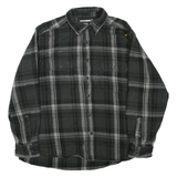 WOLVERINE Mens Black & Grey Shirt XL Cotton Blend Button-Down Plaid Casual