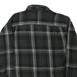 WOLVERINE Mens Black & Grey Shirt XL Cotton Blend Button-Down Plaid Casual