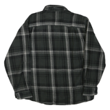 WOLVERINE Mens Black & Grey Shirt XL Cotton Blend Button-Down Plaid Casual