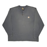 Original Fit Carhartt Long Sleeve T-Shirt - 2XL Grey Cotton