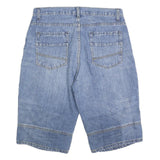 VAN VAAN Mens Denim Blue Cotton Blend Casual Shorts L W32 Relaxed Fit