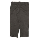 DICKIES Mens Cotton Blend Black Relaxed Straight Trousers W36 L27 Workwear Zip