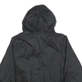 NIKE Mens Black Zip Hooded Jacket M Polyester Plain Sportswear Lightweight