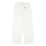 CARHARTT Womens White Relaxed Straight Cotton Blend Trousers W26 L26 Workwear