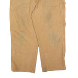 DICKIES Mens Relaxed Beige Cotton Blend Zip Trousers W38 L26 Workwear Utility