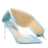 STEVE MADDEN Studded D'Orsay Heels Blue Synthetic Womens UK 6.5