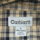 Carhartt Checked Shirt - Large Beige Cotton