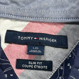 Tommy Hilfiger Slim Fit Short Sleeve Shirt - Large Navy Cotton