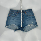 Levis Denim Shorts - 30W UK 10 Blue Cotton