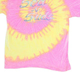 COLORTONE Mens Pink & Yellow Tie Dye Graphic T-Shirt L Short Sleeve Crew Neck