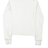 ADIDAS Womens White Full Zip Hoodie XS Cotton Blend Casual Zip Jacket