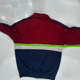 Adidas Striped Track Jacket - Medium Blue Polyester