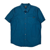 Oakley Short Sleeve Shirt - Medium Blue Cotton