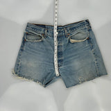 Levis Denim Shorts - 30W UK 10 Light Wash Cotton