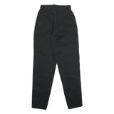 SPENGLER Womens Cotton Black Regular Fit Straight Leg Trousers W24 L32