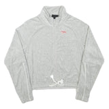 NIKE Womens Grey Lightweight Track Jacket XS Polyester Blend Zip Plain