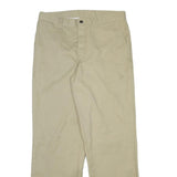 DICKIES Mens Cotton Blend Beige Regular Fit Straight Leg Trousers W32 L31