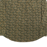 MUNSINGWEAR Mens Green & Brown Cotton Blend Shirt XL Button-Down Casual Leaf