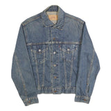 LEVI'S Womens Blue Denim Button Jacket S Cotton Classic Casual Lightweight