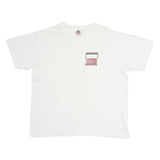 BYE-BYE Mens White Graphic T-Shirt XL Short Sleeve Crew Neck Casual Cotton
