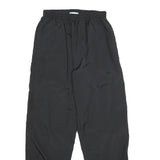 REEBOK Mens Joggers Black S W24 L29 Regular Tapered Fit Polyester Sportswear