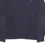 POLO RALPH LAUREN Boys Navy Blue Plain Cotton Jumper Crew Neck Basic Knit L