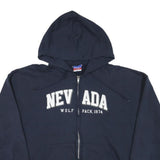 CHAMPION Mens Navy Blue Nevada Wolf Pack 1874 Full Zip Hoodie XL Cotton Blend
