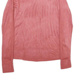 CHICOREE Womens Pink Plain Acrylic V-Neck Jumper M Soft Comfortable Style