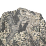 CODET Mens Grey & Beige Camouflage Cotton Blend Shirt XL Long Sleeve Buttons