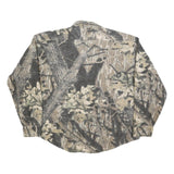 CODET Mens Grey & Beige Camouflage Cotton Blend Shirt XL Long Sleeve Buttons