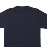 CHAMPION Mens Navy Blue Graphic T-Shirt M Short Sleeve Crew Neck Cotton Blend