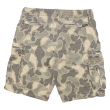 HURLEY Mens Cargo Shorts Beige Camouflage L W33 Cotton Blend Casual Comfortable