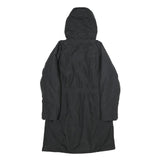 THE NORTH FACE Womens Black Nylon Outdoor Jacket S Zip Hooded Plain